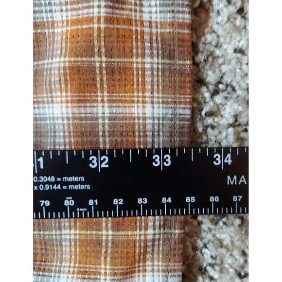 Duluth Trading Mens 3XL Standard Fit Blue & Orange Plaid Button Up Shirt Bundle - Picture 6 of 6